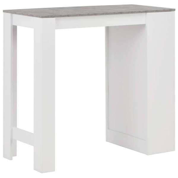 vidaXL Barbord med hylla vit 110x50x103 cm Vit