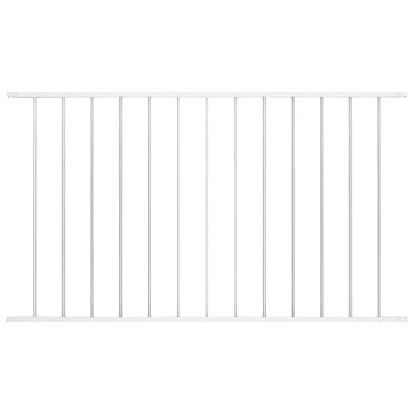 vidaXL Staketpanel Woerden pulverlackerad stål 163x100 cm vit Vit