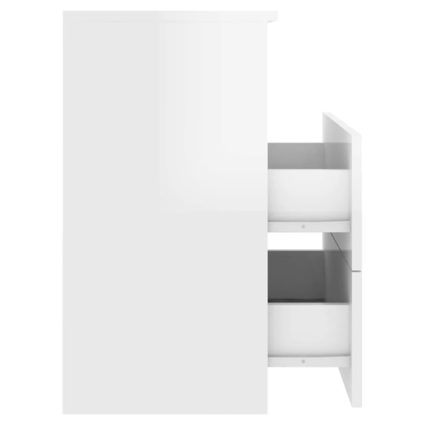 vidaXL Sängbord 2 st vit högglans 50x32x60 cm spånskiva Vit