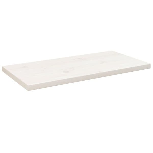 vidaXL Bordsskiva 80x40x2,5 cm massiv furu rektangulär Vit