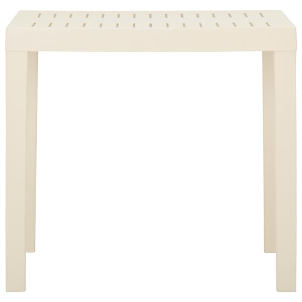 vidaXL Trädgårdsbord vit 79x65x72 cm plast Vit
