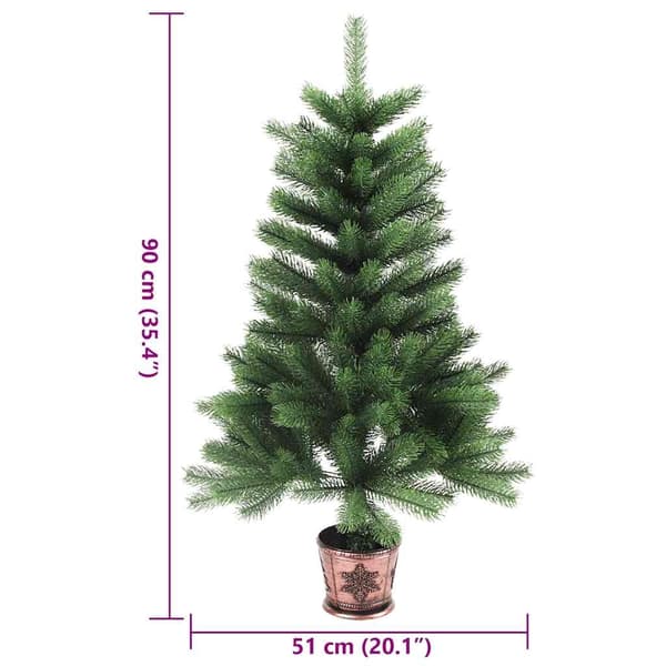 vidaXL Plastgran verklighetstrogna barr 90 cm grön Grön
