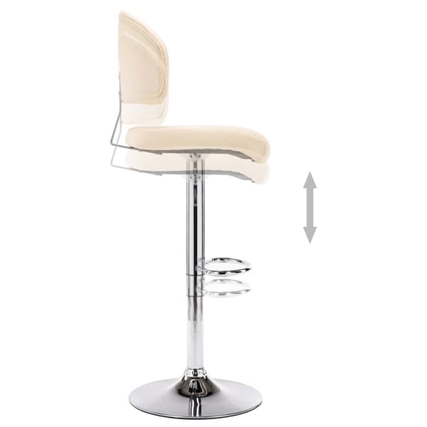 vidaXL Barstol gräddvit konstläder Creme