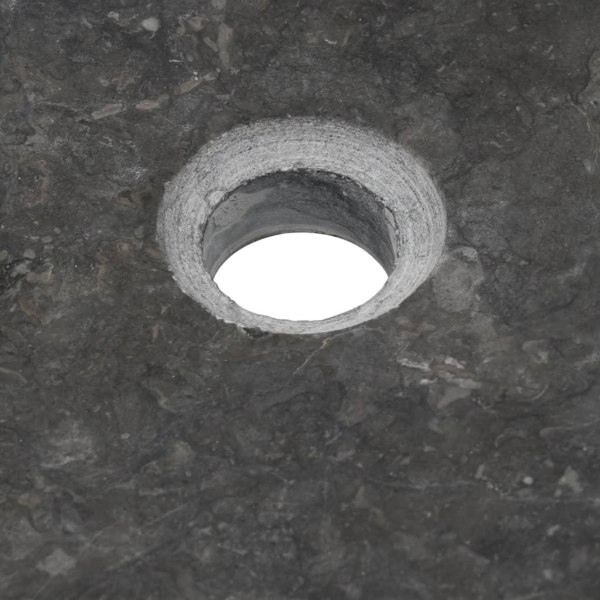 vidaXL Handfat 50x35x12 cm marmor svart Svart