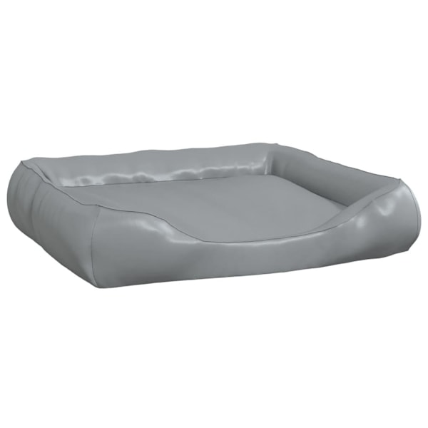 vidaXL Hundbädd ljusgrå 80x68x23 cm konstläder Grå