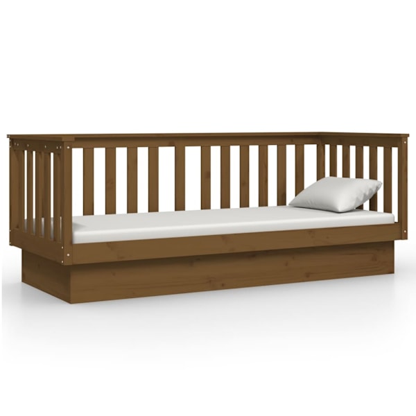 vidaXL Dagbädd honungsbrun 75x190 cm massiv furu Brun