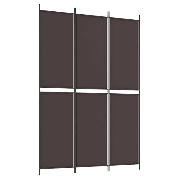 vidaXL Rumsavdelare 3 paneler 150x220 cm brun tyg Brun