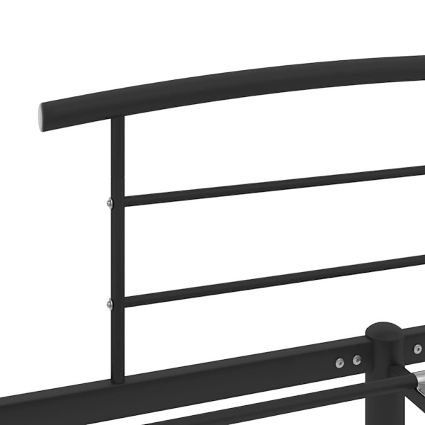 vidaXL Sängram svart metall 120x200 cm Svart