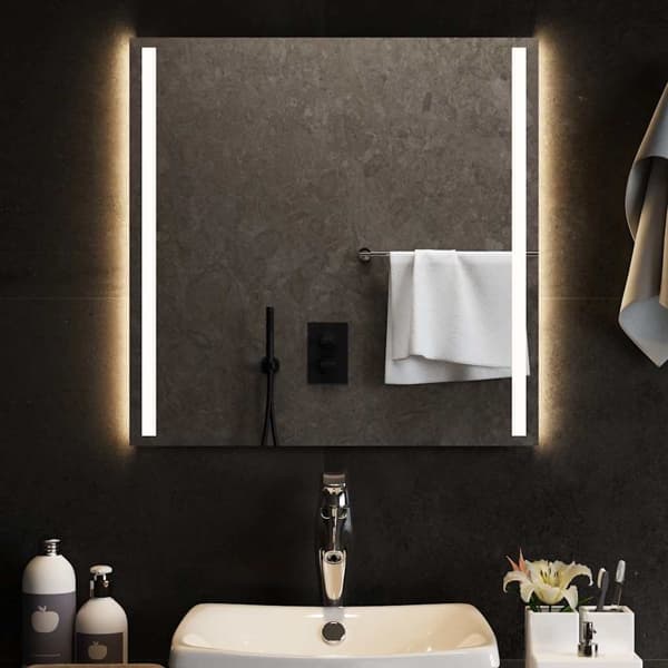 vidaXL Badrumsspegel LED 60x60 cm Transparent