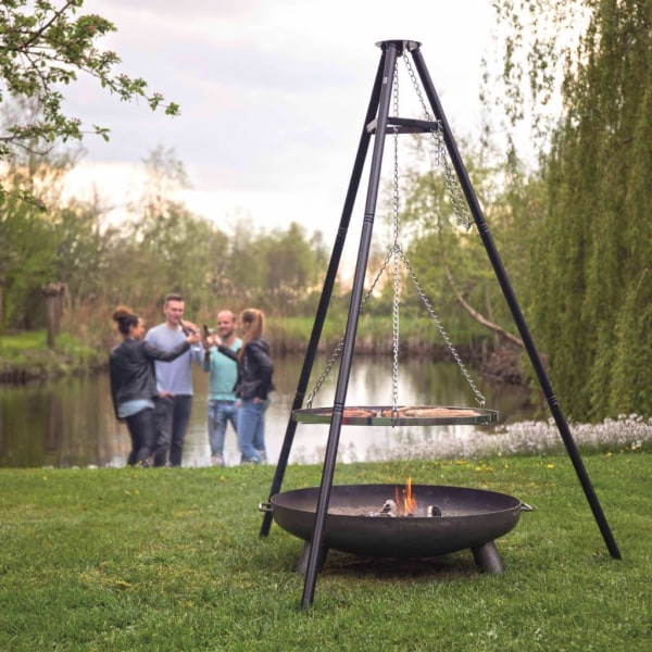 BBGRILL Stativgrill svart 106 cm BBQ TRIPOD Svart