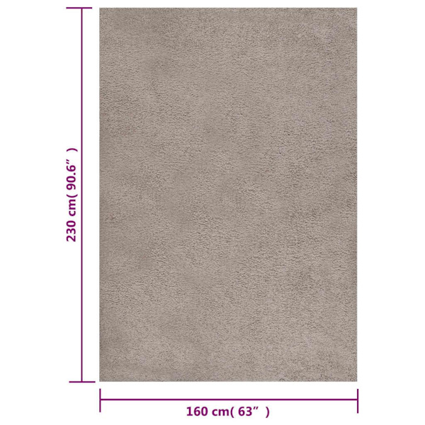 vidaXL Matta långluggad beige 160x230 cm Beige