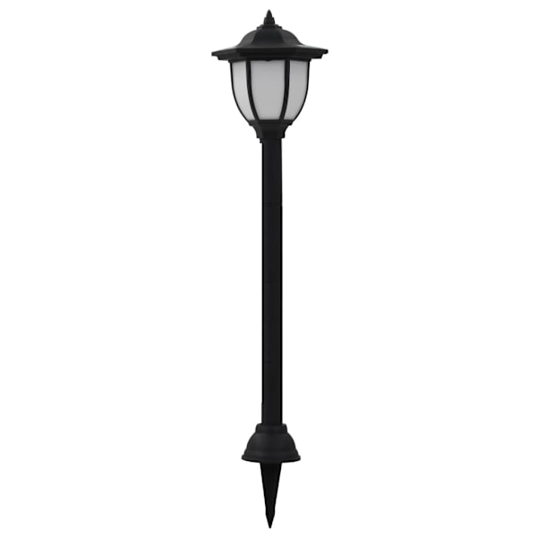 vidaXL Solcellslampor för staket 6 st LED svart Svart
