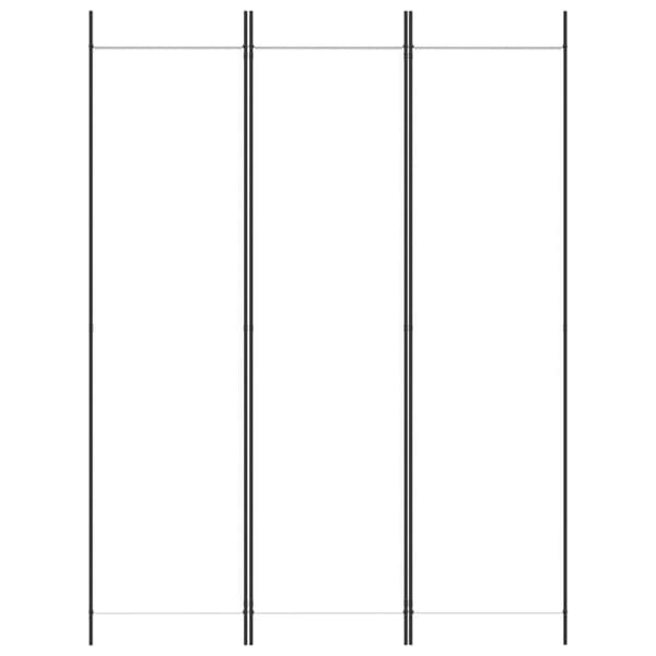 vidaXL Rumsavdelare 3 paneler vit 150x200 cm tyg Vit
