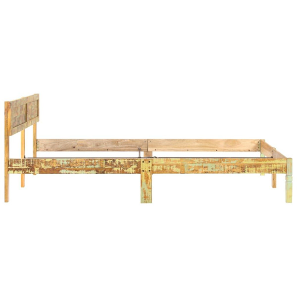 vidaXL Sängram massivt återvunnet trä 200x200 cm Brun