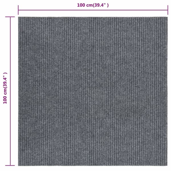 vidaXL Gångmatta 100x100 cm grå Grå