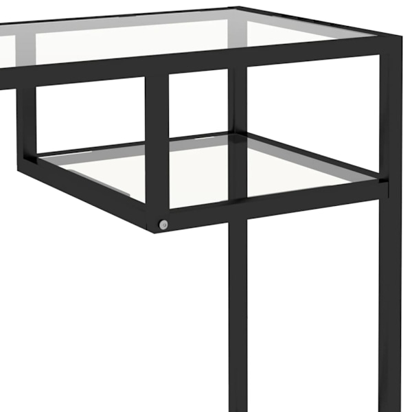 vidaXL Datorbord genomskinlig 100x36x74 cm glas Transparent