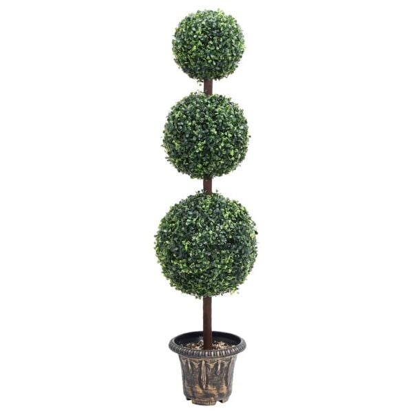 vidaXL Konstväxt buxbom bollformad med kruka 118 cm grön Grön