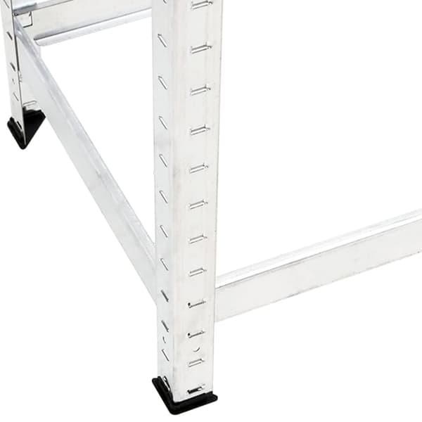 vidaXL Däckställ 2 hyllplan silver 110x40x110 cm stål Silver