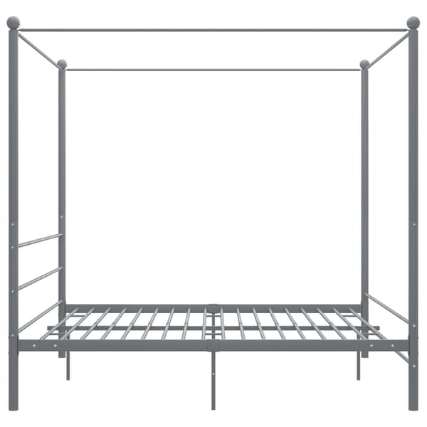 vidaXL Himmelsäng grå metall 200x200 cm grå
