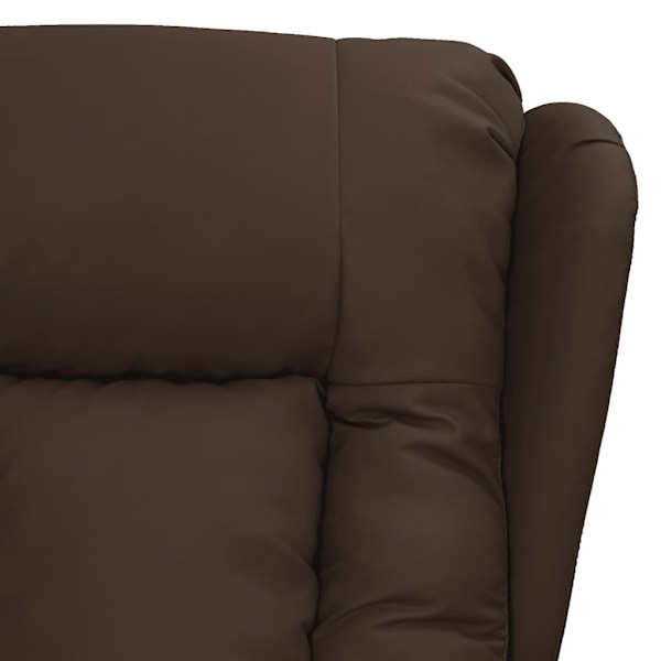 vidaXL Massagefåtölj brun konstläder Brun