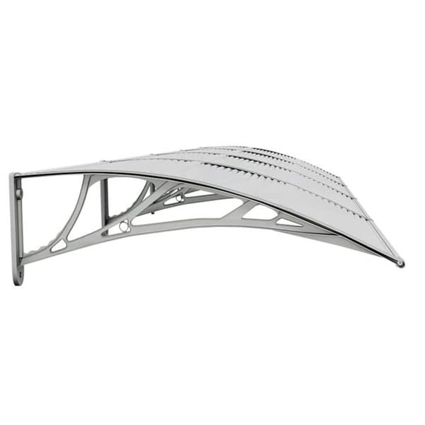 vidaXL Entrétak grå och transparent 350x75 cm polykarbonat Grå