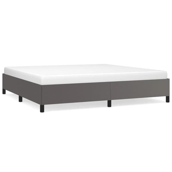 vidaXL Sängram grå 200x200 cm konstläder Grå