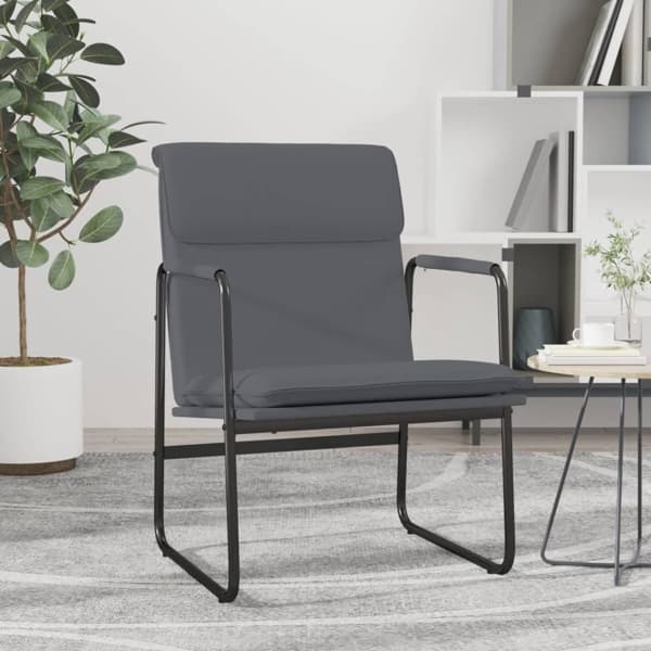 vidaXL Loungestol grå 55x64x80 cm konstläder Grå