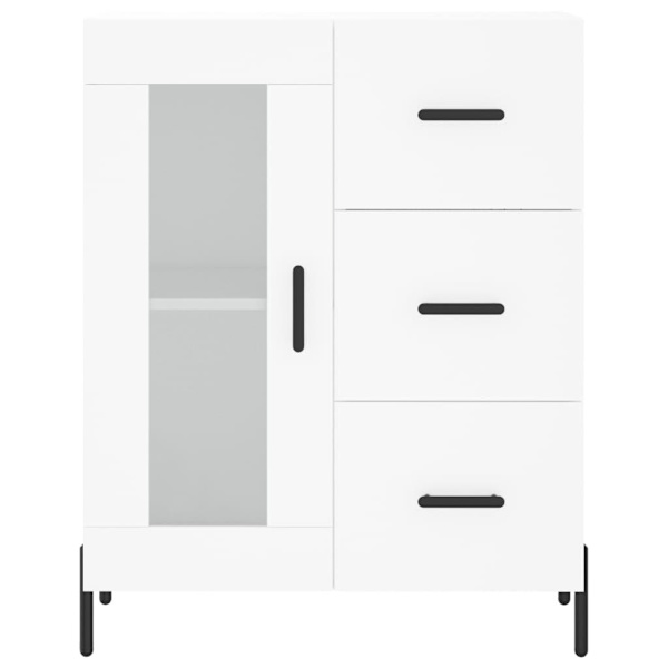 vidaXL Högskåp vit 69,5x34x180 cm konstruerat trä Vit