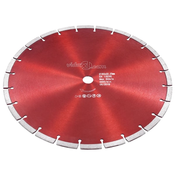 vidaXL Diamantklinga stål 350 mm