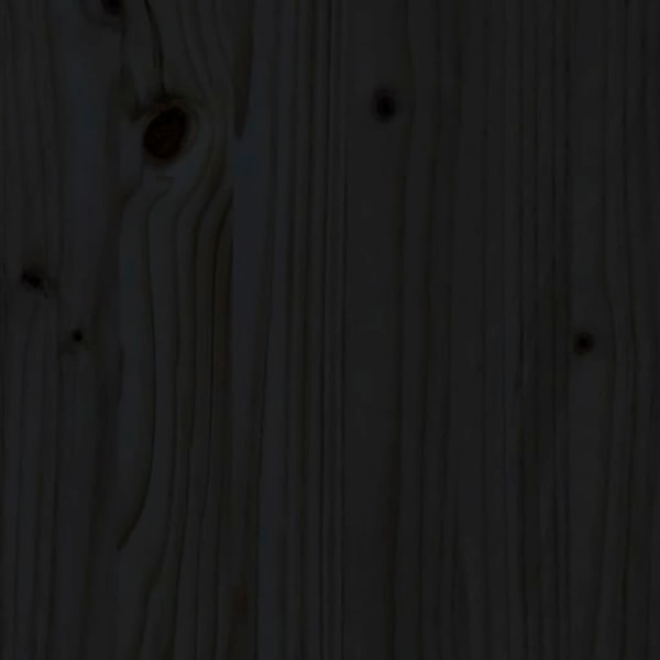 vidaXL Byrå svart 100x40x75 cm massiv furu Svart
