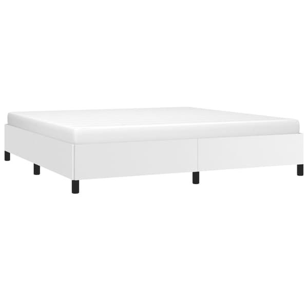 vidaXL Sängram vit 200x200 cm konstläder Vit
