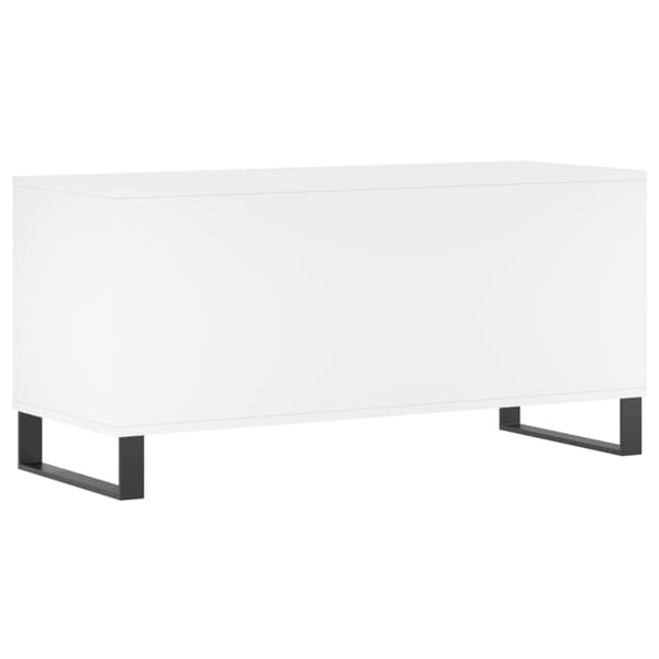 vidaXL Stereobänk vit 100x38x48 cm konstruerat trä Vit