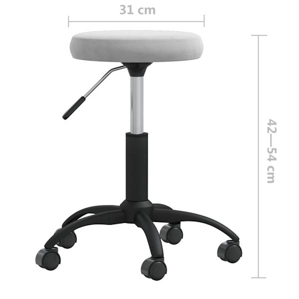 vidaXL Matstol ljusgrå sammet grå