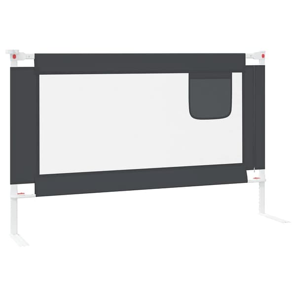 vidaXL Sängskena för barn mörkgrå 120x25 cm tyg grå