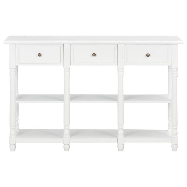 vidaXL Konsolbord vit 120x30x76 cm MDF Vit