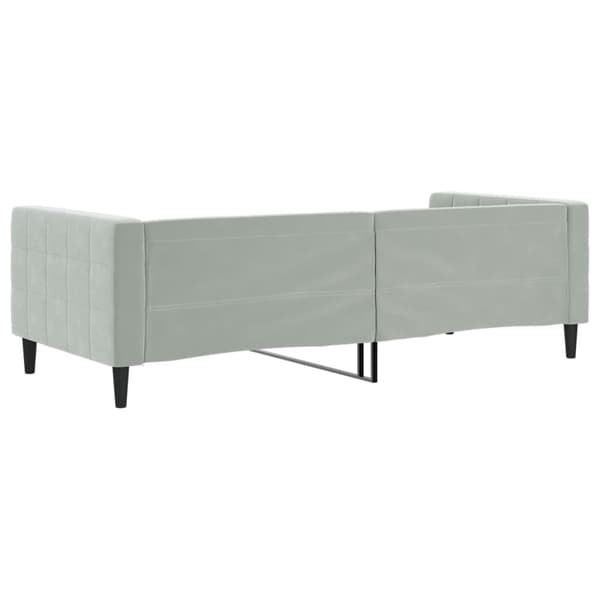 vidaXL Dagbädd ljusgrå 90x190 cm sammet Grå