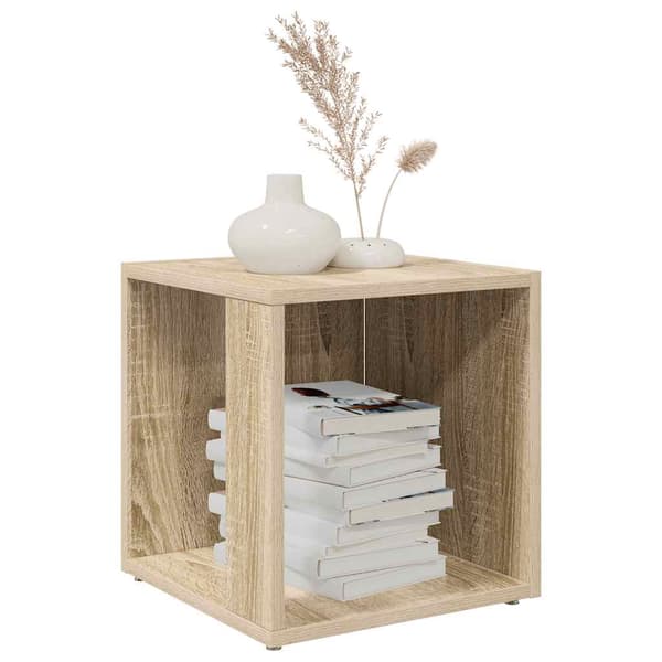 vidaXL Sidobord 33 x 33 x 34 cm Engineered wood Sonoma-ek Brun