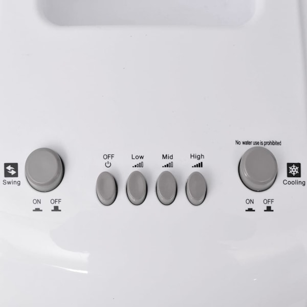 vidaXL Luftkylare 80 W 5 L 270 m³/tim. 25x26x56 cm grå