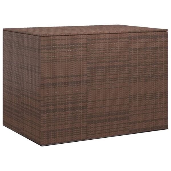 vidaXL Dynbox PE-rotting 145x100x103 cm brun Brun