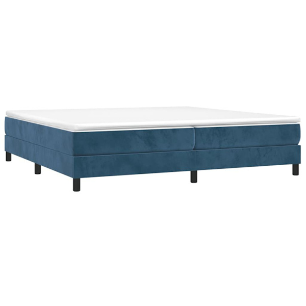 vidaXL Ramsäng mörkblå 200x200 cm sammet Blå