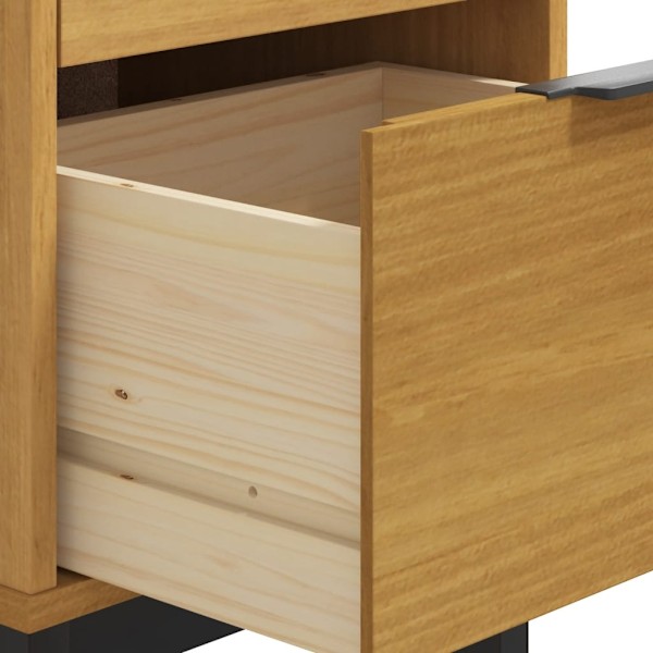 vidaXL Sängskåp FLAM 40x35x80 cm massiv furu Brun