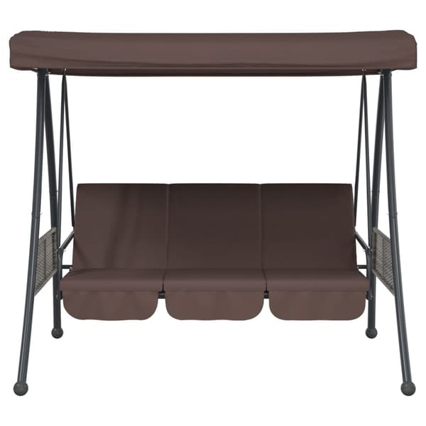 vidaXL Hammock med justerbart tak brun stål Brun