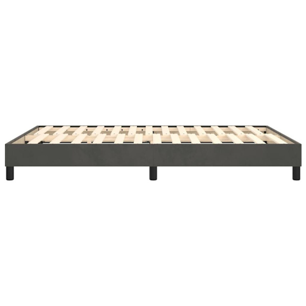 vidaXL Ramsäng mörkgrå 140x190 cm sammet Grå