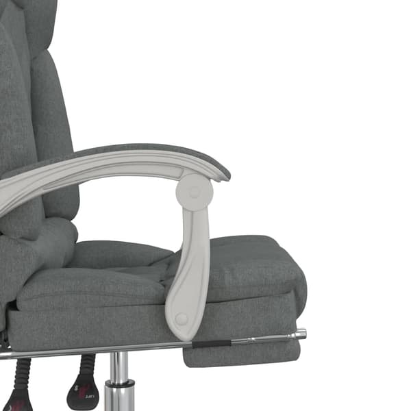 vidaXL Kontorsstol med massage mörkgrå tyg Grå