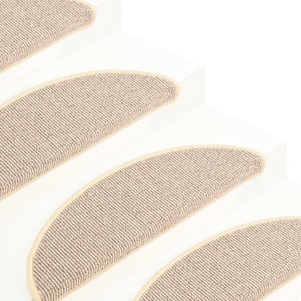 vidaXL Trappstegsmattor 15 st vit och brun 65x21x4 cm Vit