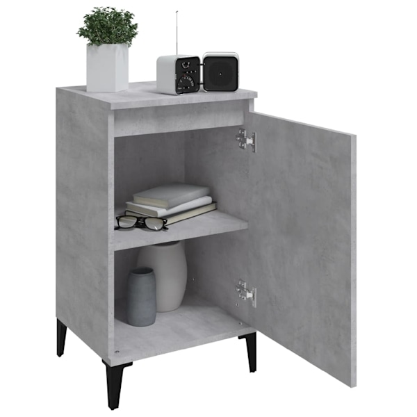 vidaXL Sängbord betonggrå 40x35x70 cm konstruerat trä Grå