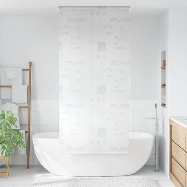 vidaXL Rullgardin för dusch 100x240 cm stänk grå