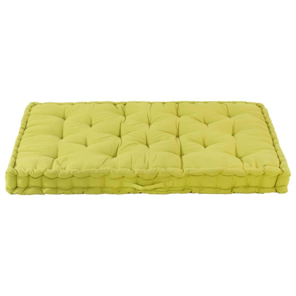 vidaXL Dyna till pallsoffa bomull 120x80x10 cm grön Grön