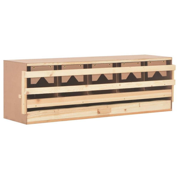 vidaXL Värprede 5 fack 117x33x38 cm massiv furu