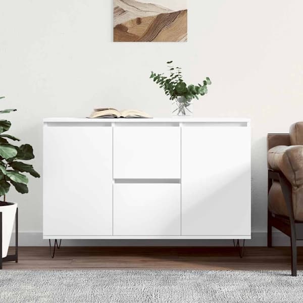vidaXL Skänk vit 101,5x35x70 cm konstruerat trä Vit